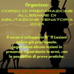 Apertura corso di preparazione all’esame di abilitazione venatoria 2025